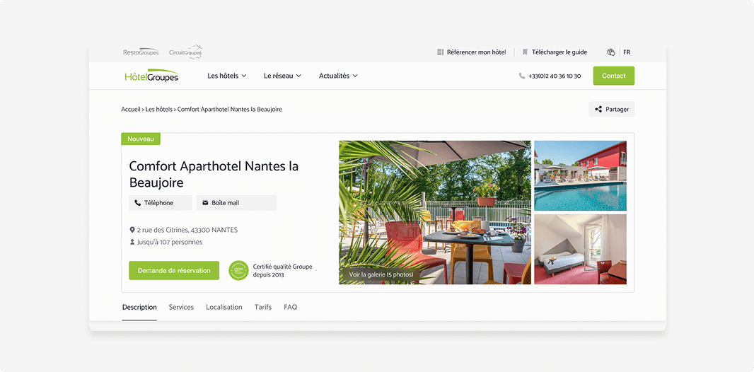 nouveau site web