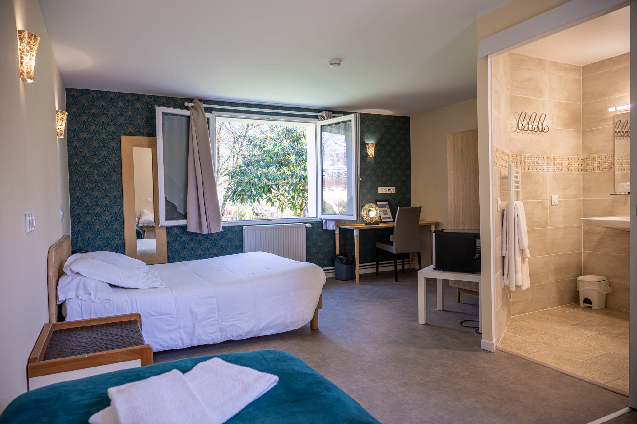 Chambre du Relais de l’Estuaire pour séjour de groupe près de Blaye