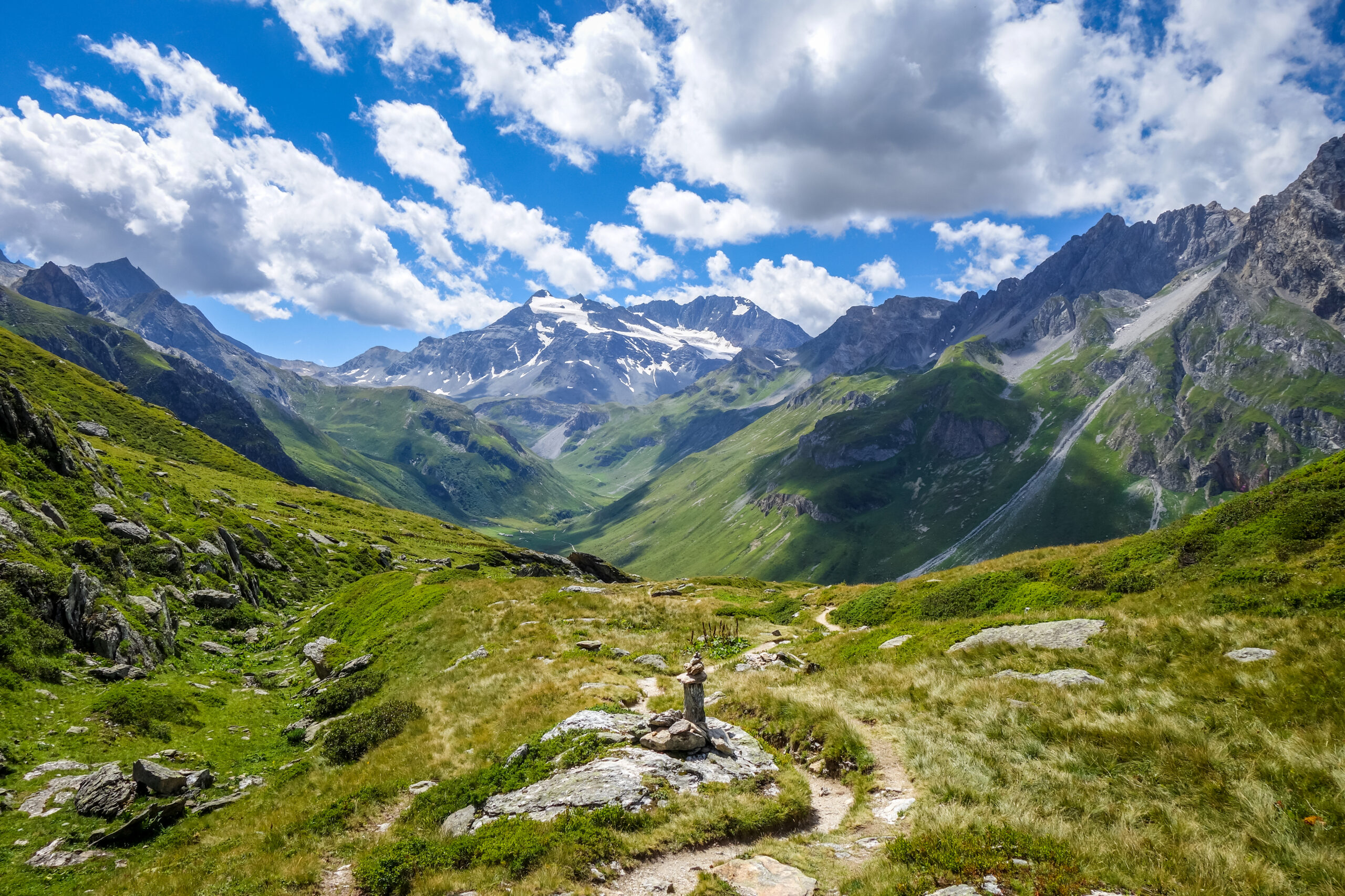 Paysage de montagne à Pralognan-la-Vanoise pour séjour de groupe dans les Alpes