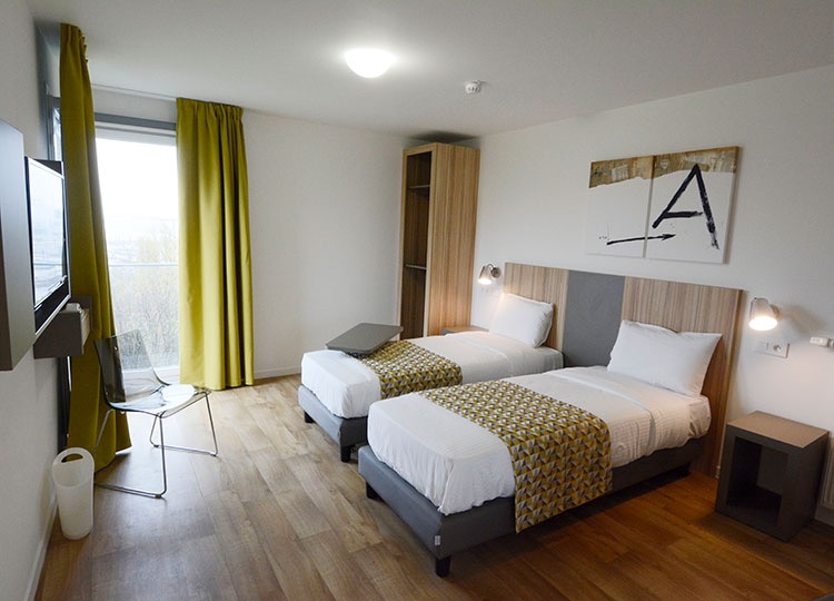 Chambre twin de l’Hôtel Lodge In MIS à Paris, hôtel de 145 chambres pour groupes

